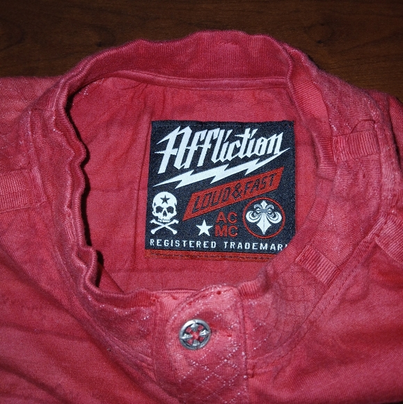 NWT Affliction Gatsby Henley T-Shirt - Picture 6 of 10